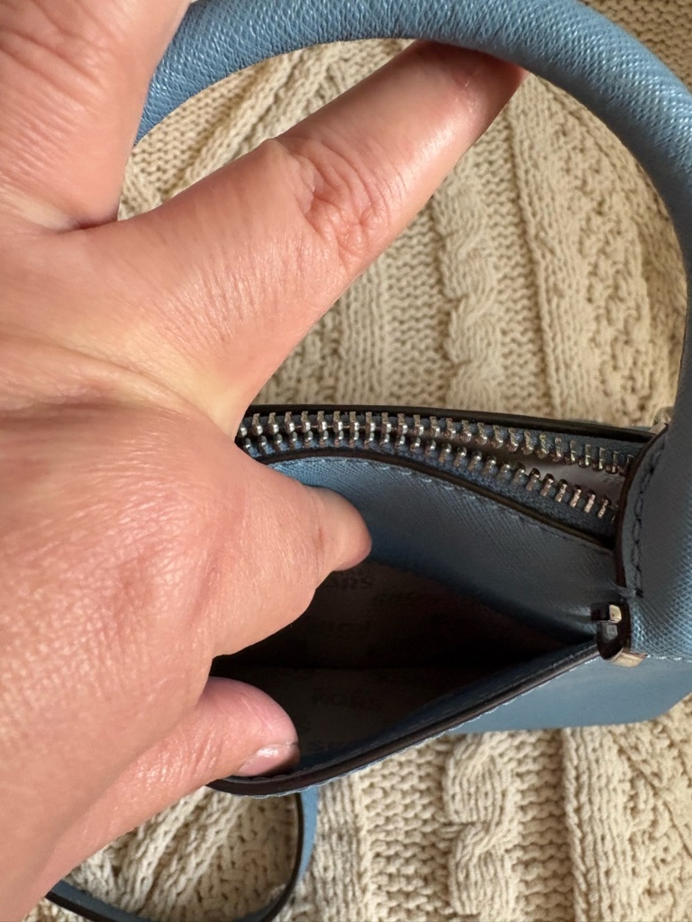 Michael Kors Light Blue Dome Satchel - Saffiano Leather - Picture 6 of 6